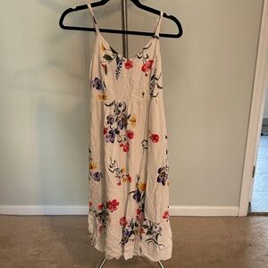 Old Navy Cream Floral Maxi Dress